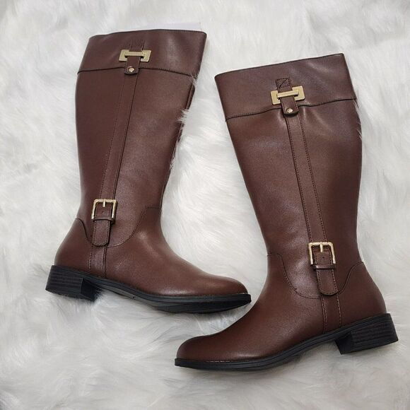 KAREN SCOTT - Size 7.5 M - Women's Deliee2 Riding Boots- Cognac Brown - Picture 5 of 12